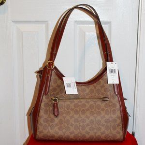 COACH Lori Shoulder Bag In Signature Canvas NWT